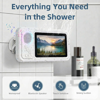Waterproof Shower Phone Holder with Bluetooth Speaker